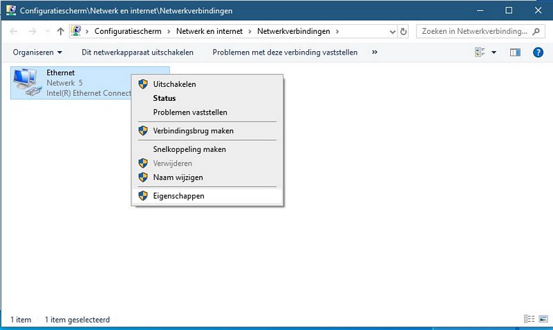 Netwerkcentrum, Windows 10 Help