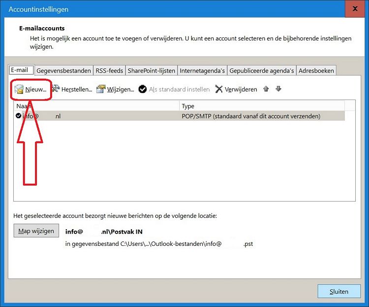 Outlook e-mail toevoegen, Windows 10 Help