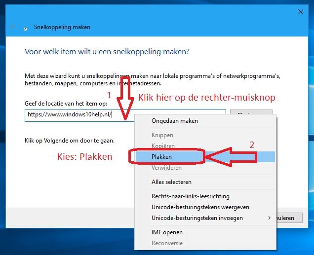 Snelkoppeling naar website vanuit Edge, Windows 10 Help